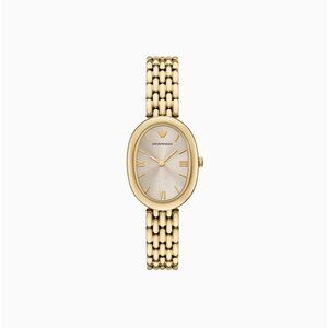 EMPORIO ARMANI Two-Hand Gold-Tone Stainless Steel Watch NIB $245